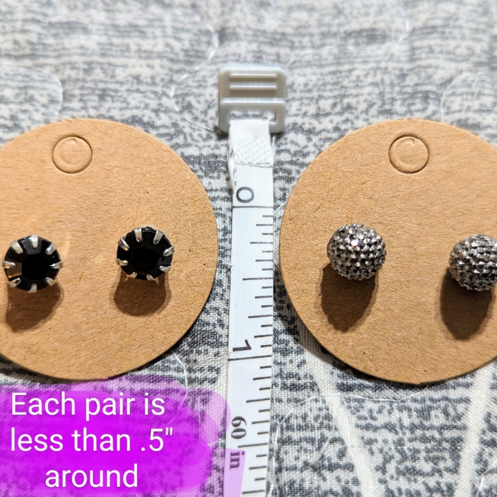 2 pairs of stud earrings, NWOT, beautiful fashion, costume earrings - Picture 5 of 5